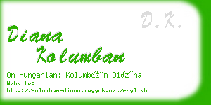 diana kolumban business card
